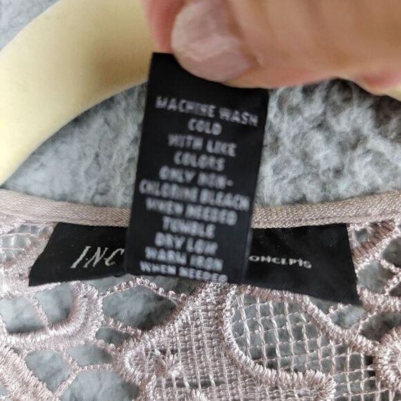 INC International Concepts Jacket Cardigan Womens M Linen Tie Dye Boho Neutrals - Picture 6 of 11